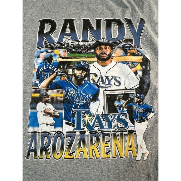 Game Changer Other - Tampa Bay Rays Randy Arozarena Mens 4XL GAME CHANGER Shirt Gray
